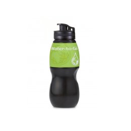 WATER-TO-GO GOURDE FILTRANTE OUTDOOR 75cl noire / vert