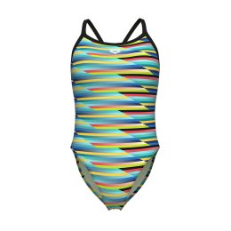 ARENA MAILLOT DE BAIN RACING STRIPE FEMME 38 550 / BLACK MULTI-BLACK