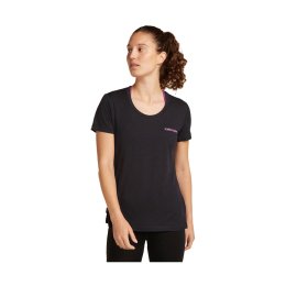 ICEBREAKER T-SHIRT MANCHES COURTES MÉRINOS 150 TECH LITE FEMME S BLACK
