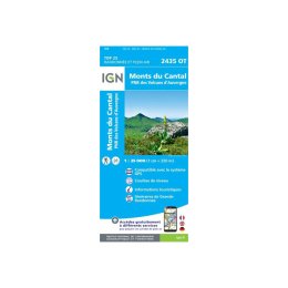 IGN Carte TOP 25 Monts du Cantal - PNR des Volcans d'Auvergne