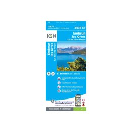 IGN Carte IGN EMBRUN LES ORRES LAC DE SERRE-PONÇON