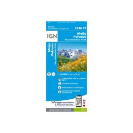 IGN Carta IGN Meije Pelvoux Parco Nazionale degli Écrins