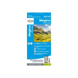 IGN Carte IGN MEGEVE COL DES ARAVIS