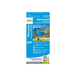 IGN CARTE NÉOUVIELLE, VALLÉE D'AURE, PARC NATIONAL DES PYRÉNÉES