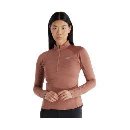 NEW BALANCE Pile Athletics Heat Grid 1/2 Zip donna L EAT