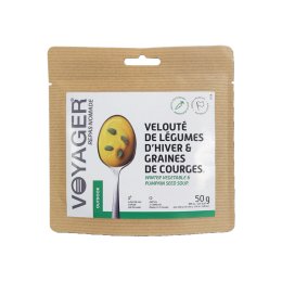 VOYAGER PLAT LYOPHILISÉ VELOUTE DE LEGUMES D'HIVERS ET GRAINES DE COURGES TU .