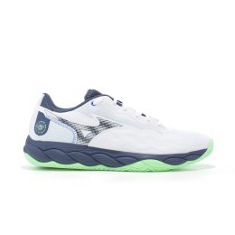 MIZUNO WAVE ENFORCE COURT AC HOMME 9.5 37/White/vintage indigo/neo mint