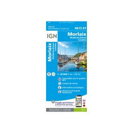 IGN CARTE MORLAIX, PLESTIN-LES-GRÈVES ET CARANTEC