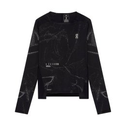 ON T-SHIRT PERFORMANCE LONG-T LUMOS FEMME L BLACK