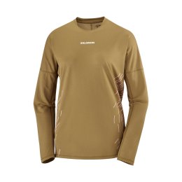 SALOMON T-SHIRT SENSE AERO GFX MANCHES LONGUES FEMME XS PLANTATION/CYCLAMEN/