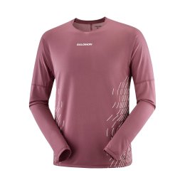 SALOMON T-SHIRT MANCHES LONGUES SENSE AERO GFX HOMME S NOCTURNE/WHISPER WHITE/