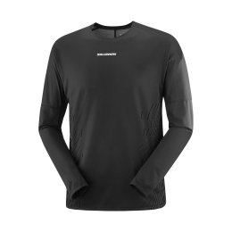 SALOMON T-SHIRT MANCHES LONGUES SENSE AERO GFX HOMME XL DEEP BLACK/WHISPER WHITE/