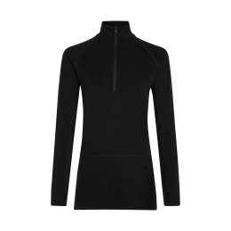 ICEBREAKER SOUS-COUCHE MERINO ZONEKNIT 200 DEMI-ZIP FEMME L BLACK