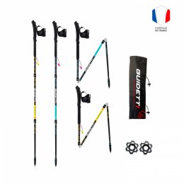 Guidetti BASTONI DA TRAIL PLATINIUM NÉO PULSE CARBONE 110 NOIR/TURQUOISE