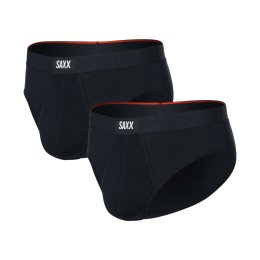 SAXX Lot de 2 slips Vibe Xtra Soft Comfort Brief Fly homme S BLK_BLACK