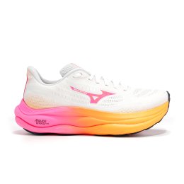 MIZUNO Wave Sky 9 Mixte 7.5 01/White/Tang Orange/Pink Tetra