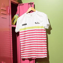 TONTON OUTDOOR T-SHIRT MARINIERE HOKA X TTO L JAUNE ROSE