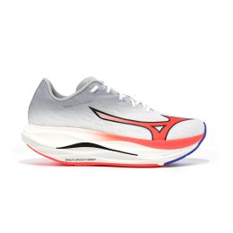 MIZUNO WAVE REBELLION FLASH 3 HOMME 10 01/White/Fiery Coral 2/Iris Bloom