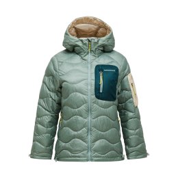 PEAK PERFORMANCE Veste de ski helium utility down hoody Femme L Green Valley/PONDEROSA PINE/