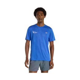 NEW BALANCE T-shirt NYC Marathon Athletics homme L BLUE GEMSTONE HEATHER