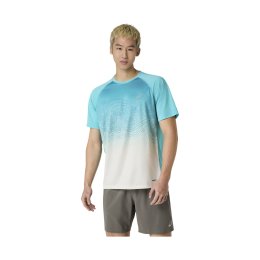 ASICS T-SHIRT ROAD FADE UOMO XS 402 / ENERGY AQUA