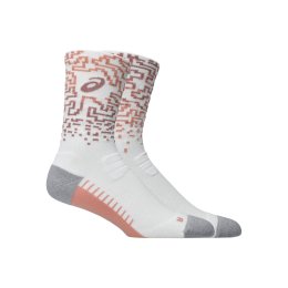 ASICS Chaussettes course à pied PERFORMANCE RUN SOCK CREW L 100 / BRILLIANT WHITE/MORGANITE/PEA