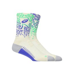 ASICS Calze da corsa PERFORMANCE RUN SOCK CREW 39-42 750 / IVORY/COBALT BURST/VITAL GREE