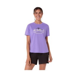 ASICS T-shirt running FUJITRAIL LOGO SS TOP femme L 500 / AMETHYST