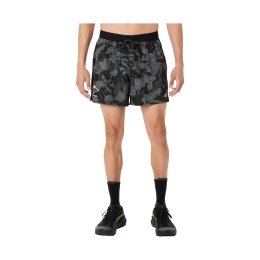 ASICS Short Fujitrail All Over Print 5"homme L 001 / PERFORMANCE BLACK/CARBON/CREA