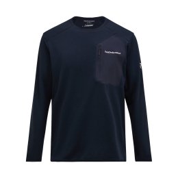 PEAK PERFORMANCE T-shirt manches longues Freelight Polartec Grid Crew homme L BLACK/BLACK/