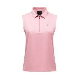 PEAK PERFORMANCE Polo Comfort Zip senza maniche da donna M WARM BLUSH