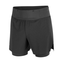SALOMON Short Sense Aero 2 en 1 5" (13 cm) homme L DEEP BLACK