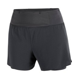 SALOMON Pantaloncino Sense Aero 5\" donna L DEEP BLACK