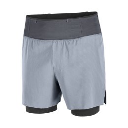 SALOMON Short Sense Aero 2 en 1 5" (13 cm) homme L Trade winds/