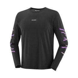 SALOMON T-shirt manches longues Shakeout Core Graphic Shakeout homme L DEEP BLACK