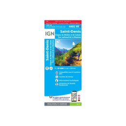 IGN Carte IGN SAINT-DENIS RESISTANTE CIRQUES DE MAFATE ET DE SALAZIE PARC NATIONAL DE LA REUNION TU .