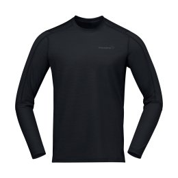 NORRONA T-shirt Falketind equaliserUll uomo L 7718_Caviar Black