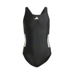ADIDAS Costume da bagno 3 bande schiena a C Bambino 13-14 BLACK