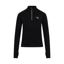 DIADORA T-shirt manches longues 1/2 Zip Stratouno femme S/M BLACK