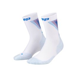 CEP Chaussettes de compression Core Run Edt. Halo Mid Cut homme V WHITE/BLUE