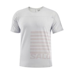 SALOMON T-SHIRT MANCHES COURTES SENSE AERO GRAPHIC HOMME XL Gray Violet