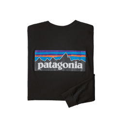 PATAGONIA T-SHIRT MANCHES LONGUES P-6 LOGO RESPONSIBILI-TEE HOMME M BLK