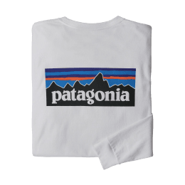 PATAGONIA T-SHIRT MANCHES LONGUES P-6 LOGO RESPONSIBILI-TEE HOMME S WHI