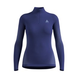 ODLO SOUS-COUCHE TOP TURTLE COL DEMI-ZIP FEMME L 21119 - Skipper Blue