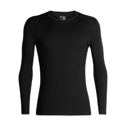 ICEBREAKER SOUS COUCHE MERINO 200 OASIS COL ROND HOMME S BLACK