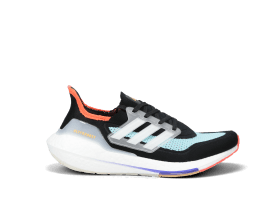 ADIDAS ULTRABOOST 21 UOMO 42 CBLACK/FTWWHT/PULAQU