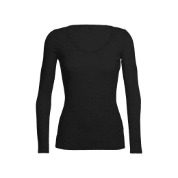 ICEBREAKER SOUS-COUCHE SIREN MANCHES LONGUES FEMME XS BLACK