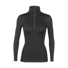 ICEBREAKER SOUS-COUCHE 260 TECH DEMI ZIP FEMME M BLACK