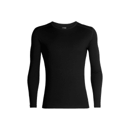 ICEBREAKER SOUS COUCHE 260 TECH MANCHES LONGUES CREWE HOMME L BLACK