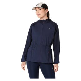ASICS VESTE COUPE-VENT ROAD PACKABLE FEMME L 400 / MIDNIGHT